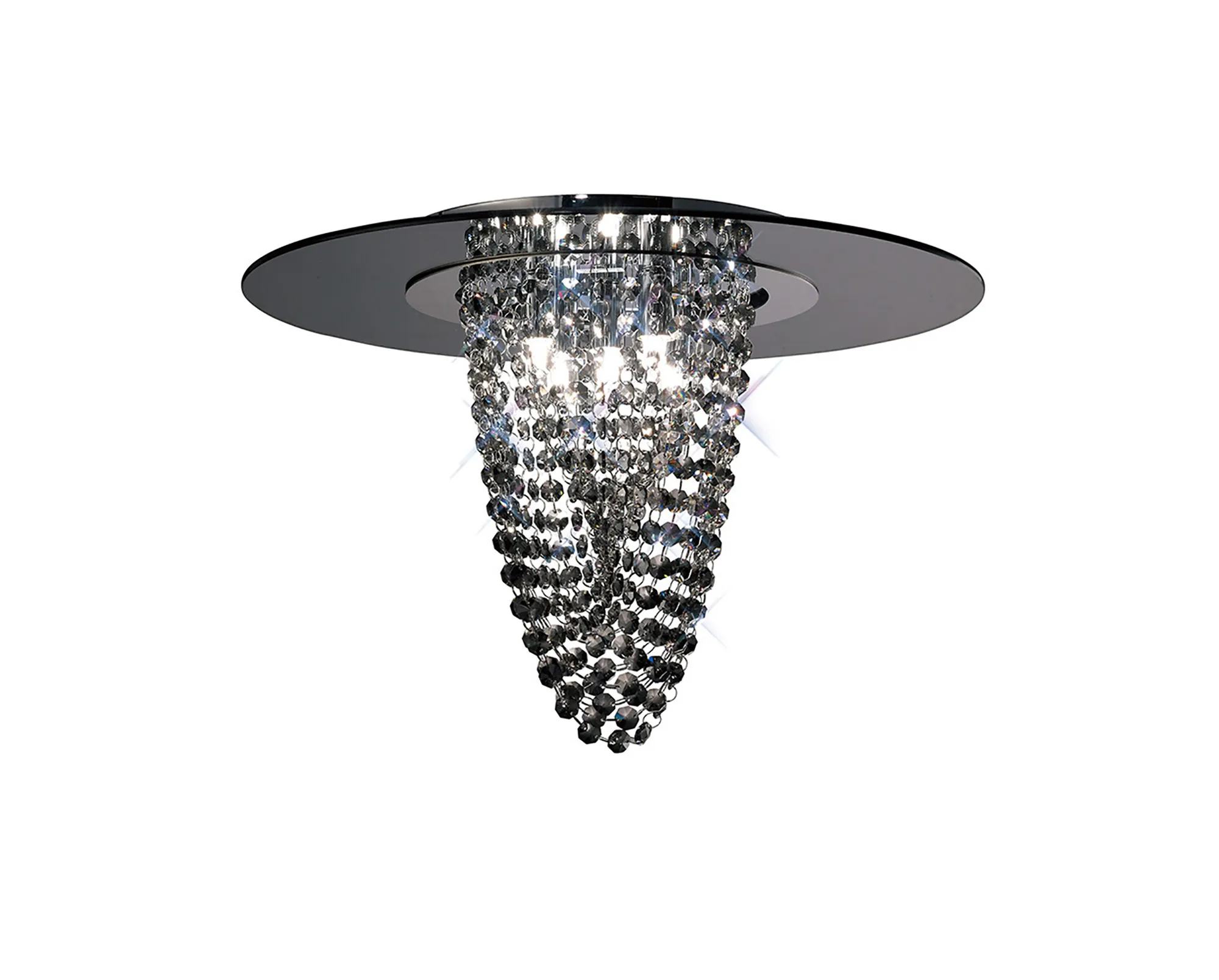 Oberon Crystal Ceiling Lights Diyas Flush Crystal Fittings